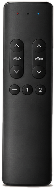 Wireless remote with head, foot, flat, and two memory controls