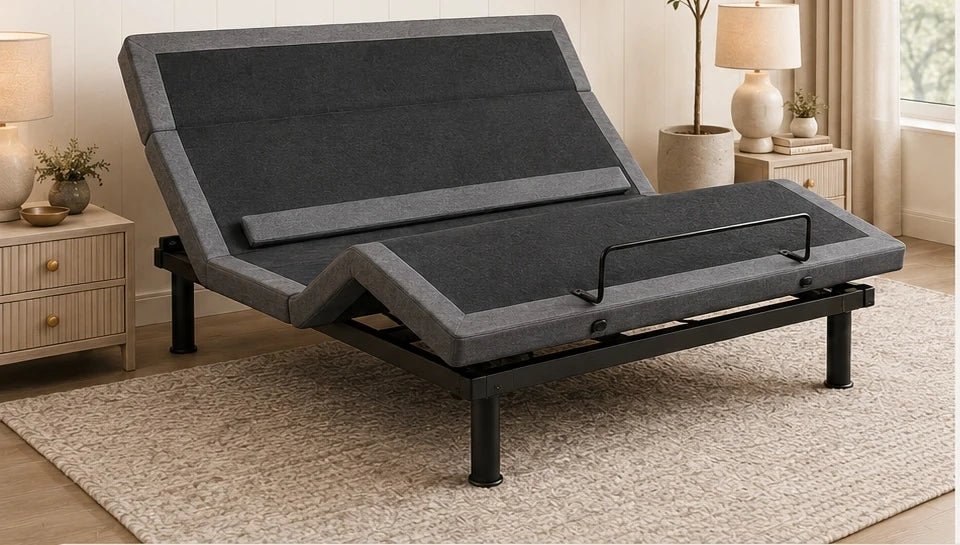 Premier Adjustable Base showing separate neck, head and back, lumbar and foot sections